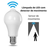 Lâmpada LED PIR Sensor de Movimento