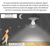 Lâmpada LED PIR Sensor de Movimento